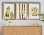 Wallity Conjunto de 3 Cuadros Decorativos Enmarcados en MDF, 38 x 53 cm